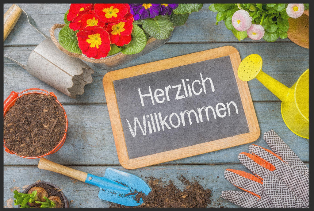 Fussmatte Herzlich Willkommen Garten 10079-Matten-Welt